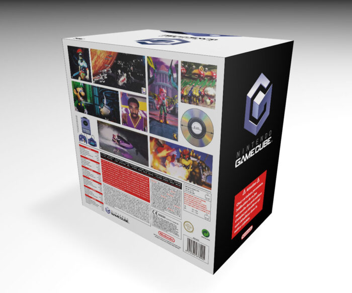 Gamecube Console Box Back Nintendo GameCube Blue Console Box
