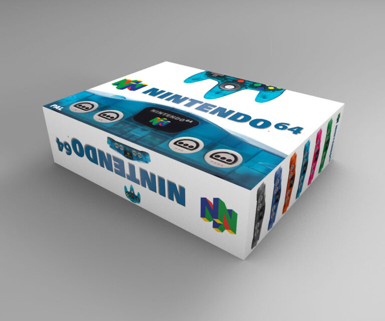 Nintendo 64 Ice Blue Console Box + inner cartons