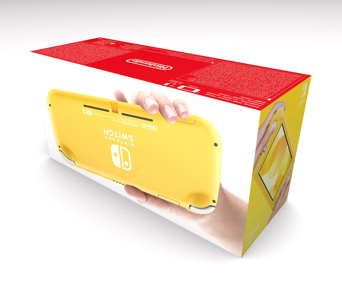 Switch Lite Yellow Console Box, Switch Lite Yellow box only