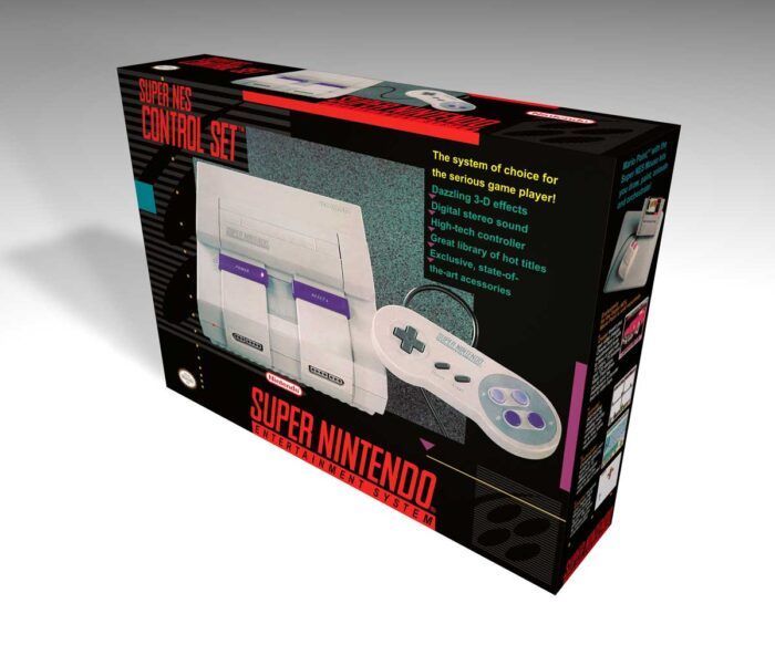 Nintendo Console Boxes Nintendo SNES NTSC Console Box (empty box) faithful reproduction