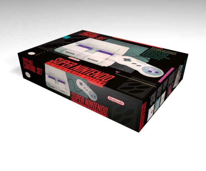 Nintendo Reproduction Console Nintendo SNES NTSC Console Box (empty box) faithful reproduction