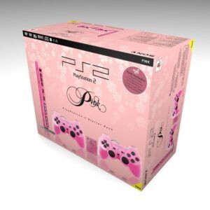 PlayStation 2 Slim Pink EUR Console Box (European Edition), PS2 Slim Pink box only, PS2 box only