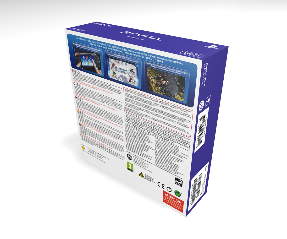 PS Vita Crystal Black 1010 Console Box, PS Vita Crystal Black box only