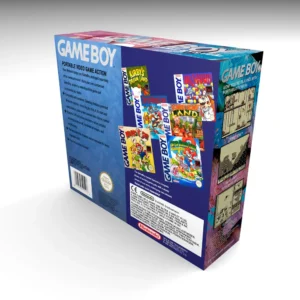 Gameboy Blue Play Loud replacement box reproduction with inner cartons